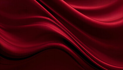 Obraz premium Black dark deep red burgundy cherry maroon crimson abstract background. Silk satin velvet 