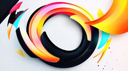 Obraz premium A futuristic technology logo concept with a glowing circuit-inspired symbol, representing innovation and digital transformation.