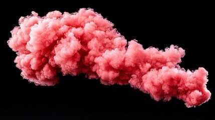 Vibrant pink smoke on a black background.
