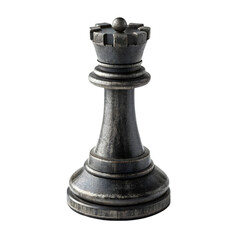 Black Rook chess piece in isolate background