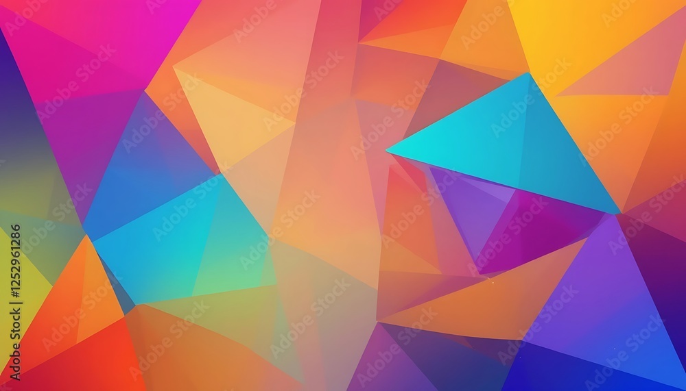 Poster abstract polygon background with vibrant colors for modern design projects