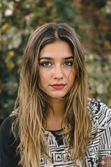 Fototapeta premium Captivating Portrait of a Young Girl with Unique Expressions