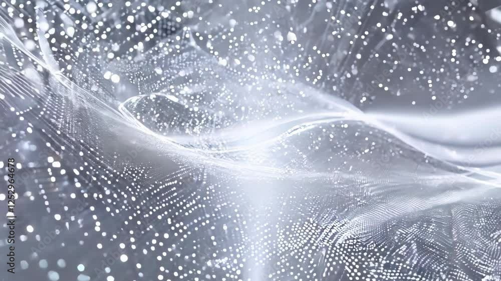 Poster luminous silver surface with shimmering dots: an enchanted abstract backdrop