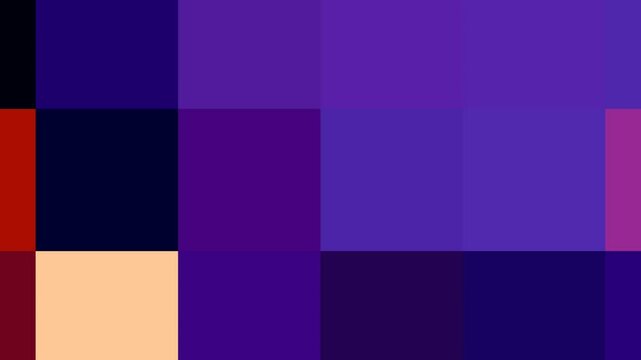 Colorful abstract blinking geometric pattern lights with squares and cubes 