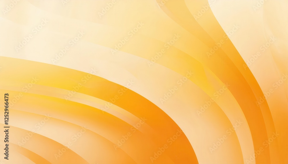 Poster abstract orange gradient background with curved wave like patterns, modern minimalistic design for web and graphic use

