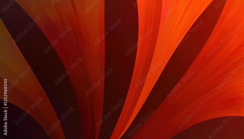 Fototapete abstract red fabric texture with layered curves in dynamic motion, minimalist background for graphic design and presentation
