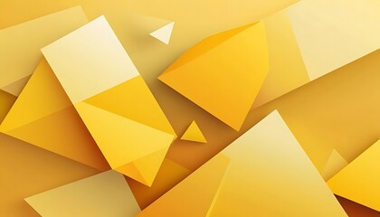 Abstract Geometric Shapes in Yellow Tones Modern Minimalist Background Art