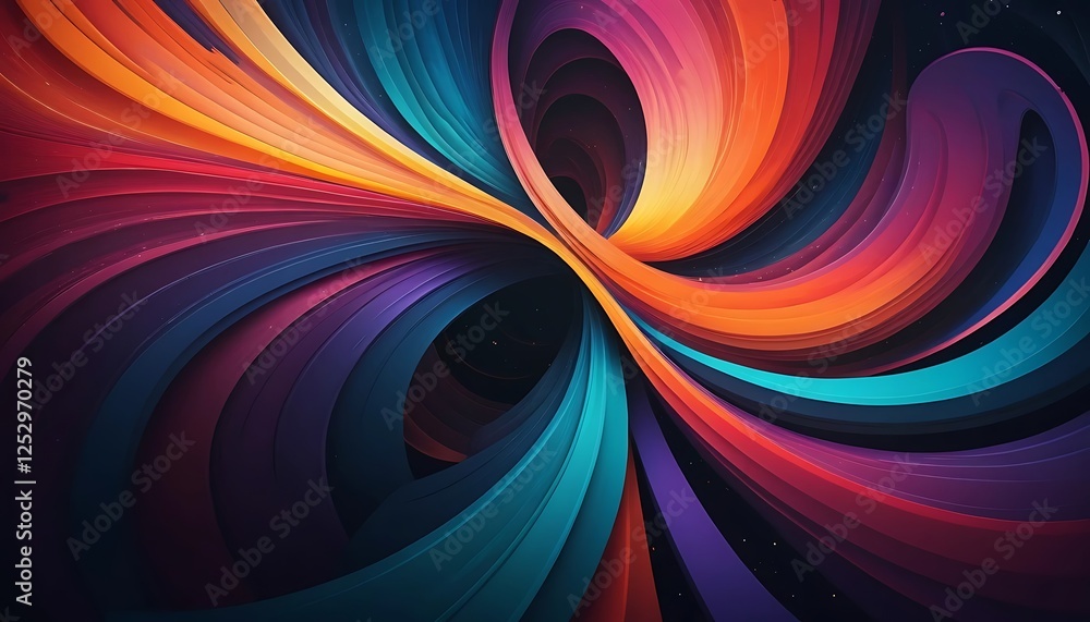 Poster abstract swirl of vibrant colors creating a dynamic, modern background
