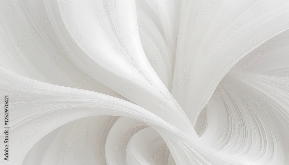 Poster abstract white swirls background with flowing lines and elegant curves