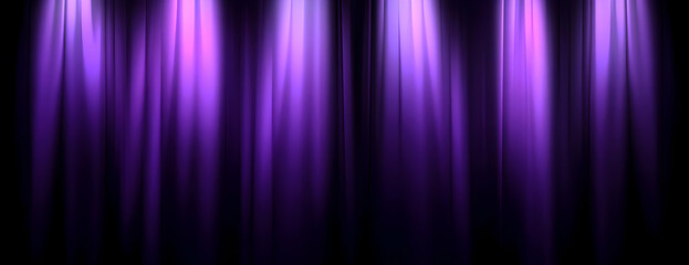 Purple curtain stage background