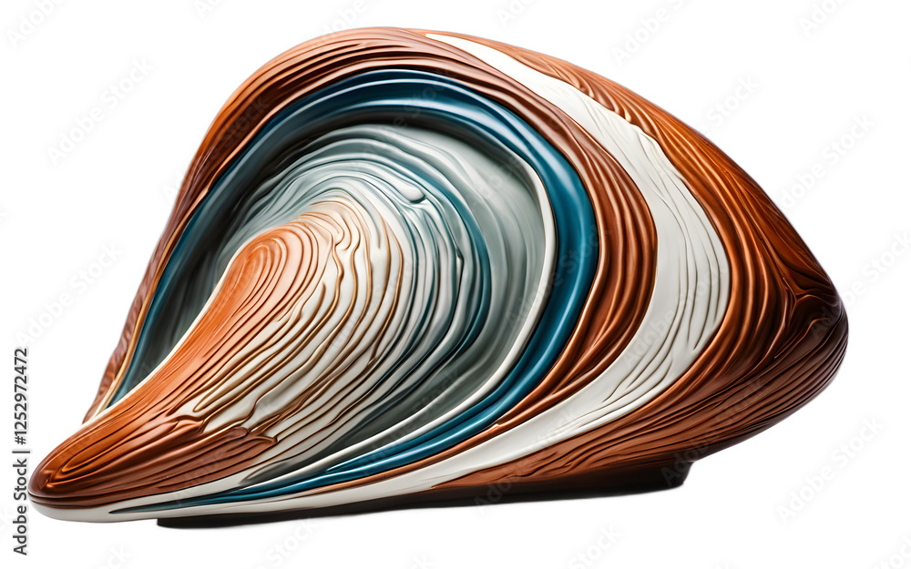 Leinwandbilder a decorative ceramic sculpture with an abstract design on a empty plain background