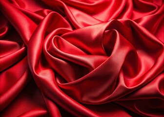 Obraz premium Elegant Red Silk Fabric Texture Background for Wedding Invitations and Events