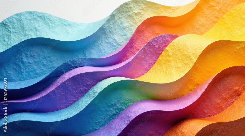 Leinwandbilder abstract colorful wave pattern dynamic hues and textured layers intertwine in a visually stunning de