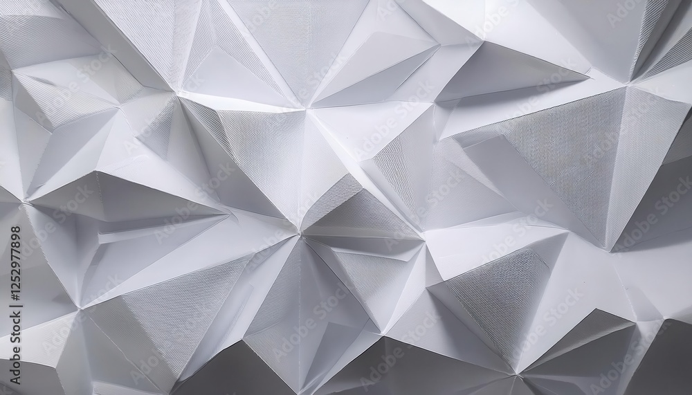 Poster geometric 3d folded wall texture with abstract polygonal patterns for modern interior or digital bac