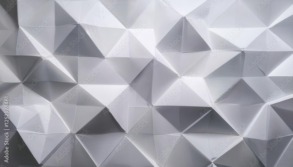 Leinwandbilder geometric 3d folded wall texture with abstract polygonal patterns for modern interior or digital bac