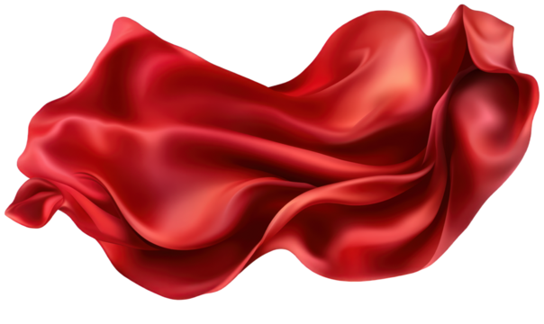 A piece of red silk fluttering in the wind