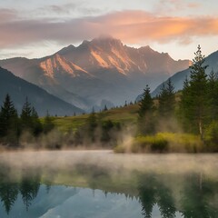 sunrise in the mountains