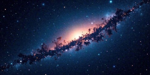 Fototapeta premium Cosmic Dust and Stellar Nebulae Across a Dark Expanse of Infinite Space