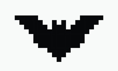 Fototapeta premium bat pixel art icon vector illustration.