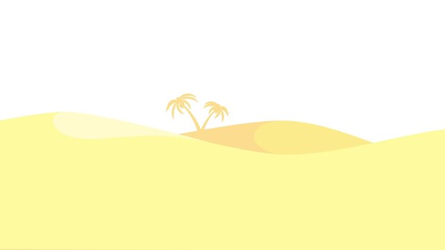 Animated beach and desert landscape on a green screen, great for travel, adventure, and vacation-themed content. High-resolution stock footage for summer, leisure, and outdoor content.