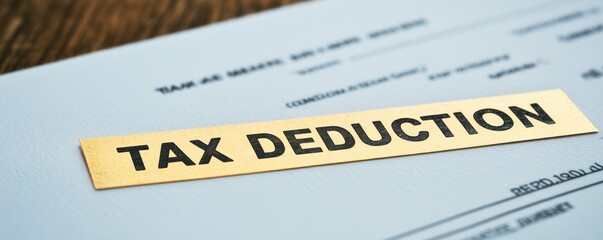 Obraz premium Tax deduction tips for businesses financial management document preparation office setting informative guide