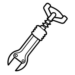 Stylized Line Art of a Corkscrew