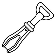 Stylized Line Art of a Corkscrew