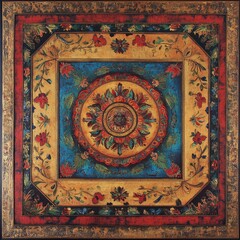 Fototapeta premium Vibrant Tapestries: Enhance and Protect with Stylish Frames