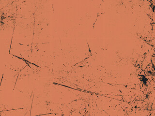Dynamic orange grunge texture with black scratches and distressed details, ideal for creative backgrounds.