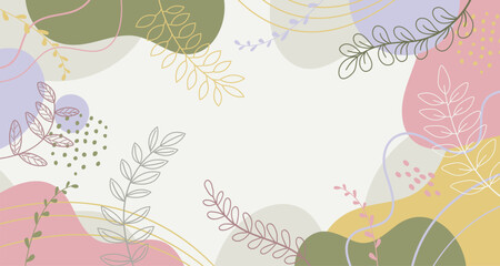 Spring background with beautiful. flower background for design. Colorful background with tropical plants.