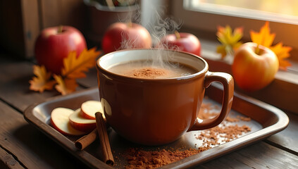 Warm Spiced Chai Apple Cider With Cinnamon And Star Anise