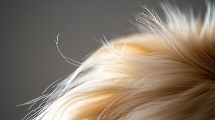 Fototapeta premium Close-up of Fluffy Dog Fur: A Textured Delight