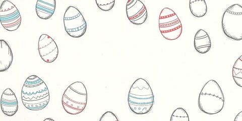 Artistic Easter Egg Designs on Crinkled Kraft Paper