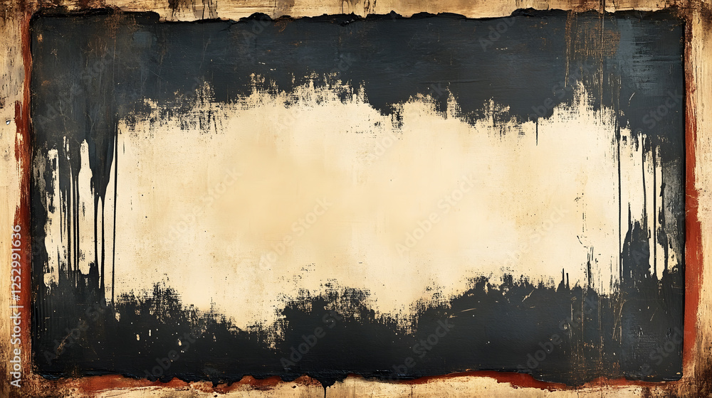 Poster A textured, abstract canvas with a faded central area, bordered by dark, distressed edges, creating a vintage, artistic feel