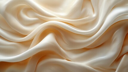 Obraz premium Elegant Soft Fabric Folds in Neutral Beige Tones