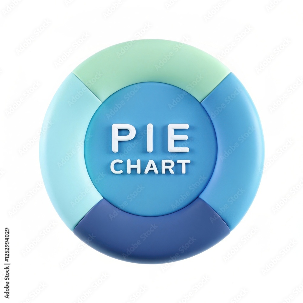 Poster a colorful pie chart design with the words 