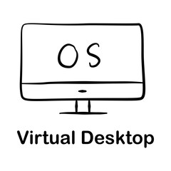 Virtual Desktop Icon – Cloud-Based Computing and Operating System Management