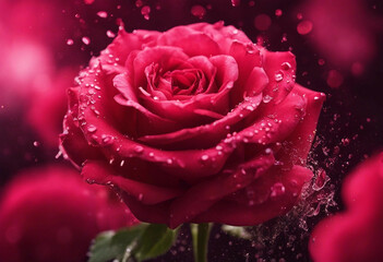 A Rich Red Rose, Showcasing Its Luxurious Petals and Timeless Beauty | Generative AI