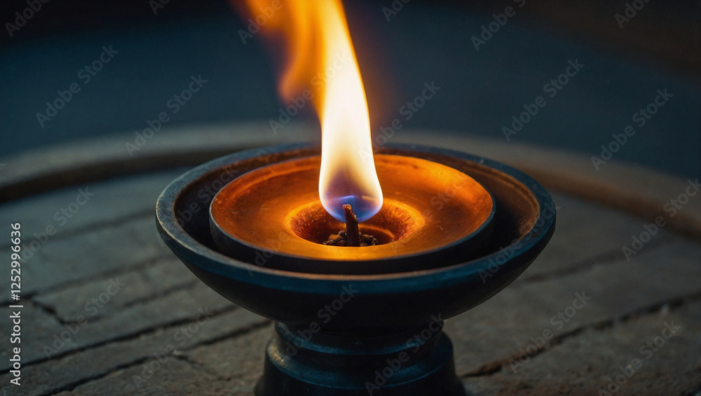 Poster a flame with a smooth, rounded base tapering to a sharp, flickering tip.