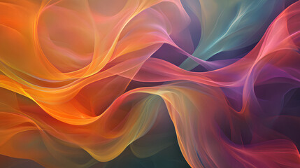 Obraz premium Abstract art with swirling colors soft gradients and fluid brushstrokes creating a dreamlike fusion of movement light and shadow 