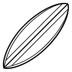 Abstract Surfboard Line Art Design