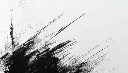Monochrome texture. Abstract hand drawn brush strokes. Black Brush stroke on white background. Brush stroke and texture.