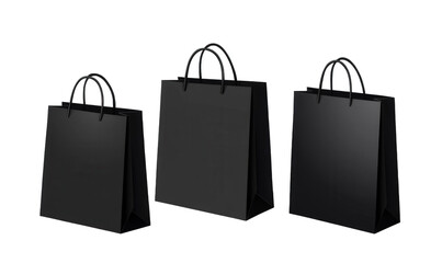Paper tote bag with white background