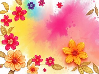 Obraz premium Floral Tapestry Painted with Ombre Elegance: A Visual Masterpiece