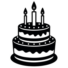 birthday cake vector illustration