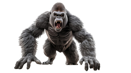 Aggressive Gorilla 3D Render Powerful Image for Film Game and Book Covers Stock Photography and More