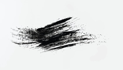 Monochrome texture. Abstract hand drawn brush strokes. Black Brush stroke on white background. Brush stroke and texture.