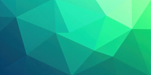 Fototapeta premium Abstract Green Teal Geometric Low Poly Background Design