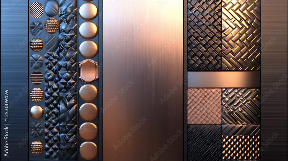 Poster brushed titanium with fine patterns