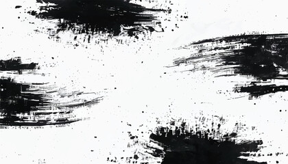 Brush stroke and texture. Black Brush strokes on white Background. Brush strokes texture. Grunge texture. Grunge background. EPS10.